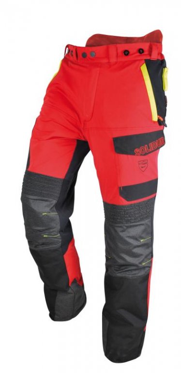 Pantalon anti-coupure INFINITY rouge SOLIDUR classe 1 - Taille 4XL (Taille  française 58-60) - Nicolas le forestier