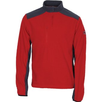 Pull polaire gaufrée rouge/gris COB SOLIDUR face